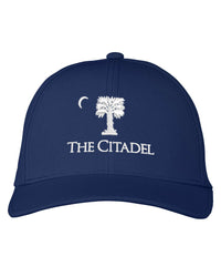 Load image into Gallery viewer, The Citadel, Palm Tree, Swannies Golf Men&#39;s Delta Cap Navy

