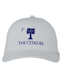 Load image into Gallery viewer, The Citadel, Palm Tree, Swannies Golf Men&#39;s Delta Cap Grey
