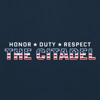 Load image into Gallery viewer, The Citadel, Americana, Stanley/Stella Unisex Creator 2.0 T-Shirt - Navy
