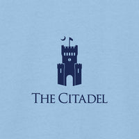 Load image into Gallery viewer, The Citadel, Barracks, 3D Effect Logo, Stanley/Stella Unisex Cruiser 2.0 Hooded Sweatshirt- Light Blue

