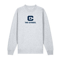 Load image into Gallery viewer, The Citadel, 3D Effect, C Star Logo, Stanley/Stella Unisex Changer 2.0 Crewneck Sweatshirt - Ash
