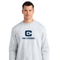 Load image into Gallery viewer, The Citadel, 3D Effect, C Star Logo, Stanley/Stella Unisex Changer 2.0 Crewneck Sweatshirt - Ash
