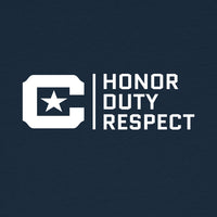 Load image into Gallery viewer, The Citadel, 3D Effect, Honor Duty Respect, Stanley/Stella Unisex Changer 2.0 Crewneck Sweatshirt - Navy
