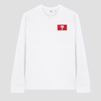 Load image into Gallery viewer, The Citadel, 3D Effect Big Red Flag, Stanley/Stella Unisex Creator 2.0 Long Sleeve T-Shirt - White
