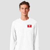 Load image into Gallery viewer, The Citadel, 3D Effect Big Red Flag, Stanley/Stella Unisex Creator 2.0 Long Sleeve T-Shirt - White
