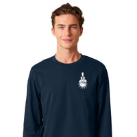 Load image into Gallery viewer, The Citadel, 3D Effect Spike Logo, Stanley/Stella Unisex Creator 2.0 Long Sleeve T-Shirt - Navy
