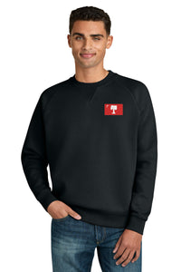 Load image into Gallery viewer, The Citadel, Big Red Flag, Stanley/Stella Unisex Knoxer Crewneck Sweatshirt - Heather Black
