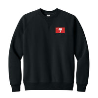 Load image into Gallery viewer, The Citadel, Big Red Flag, Stanley/Stella Unisex Knoxer Crewneck Sweatshirt - Heather Black
