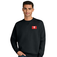 Load image into Gallery viewer, The Citadel, Big Red Flag, Stanley/Stella Unisex Knoxer Crewneck Sweatshirt - Heather Navy
