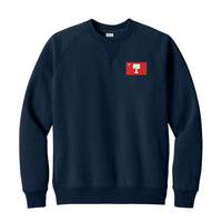 Load image into Gallery viewer, The Citadel, Big Red Flag, Stanley/Stella Unisex Knoxer Crewneck Sweatshirt - Navy

