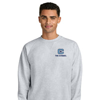 Load image into Gallery viewer, The Citadel, C Star Logo, Stanley/Stella Unisex Knoxer Crewneck Sweatshirt- Cool Heather Grey
