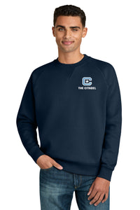 Load image into Gallery viewer, The Citadel, C Star Logo, Stanley/Stella Unisex Knoxer Crewneck Sweatshirt- Navy

