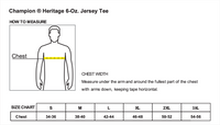Load image into Gallery viewer, The Citadel, Spike, Champion ® Heritage 6-Oz. Jersey T-Shirt - Size Chart
