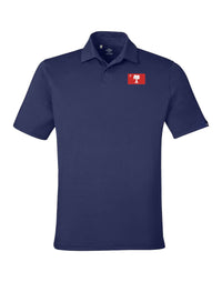 Load image into Gallery viewer, The Citadel, BRP Flag, Under Armour Recycled Polo - Navy Blue
