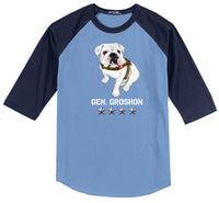 Load image into Gallery viewer, The Citadel, G3, Baseball Colorblock Raglan Jersey- - Carolina Blue/ Navy
