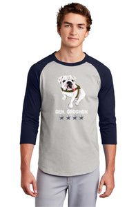 Load image into Gallery viewer, The Citadel, G3, Baseball Colorblock Raglan Jersey- - Heather Grey / Navy
