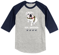 Load image into Gallery viewer, The Citadel, G3, Baseball Colorblock Raglan Jersey- - Heather Grey / Navy
