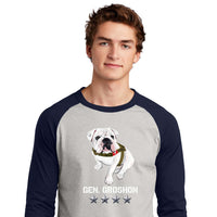 Load image into Gallery viewer, The Citadel, G3, Baseball Colorblock Raglan Jersey- - Heather Grey / Navy
