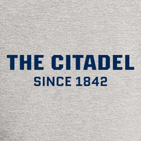 Load image into Gallery viewer, The Citadel, Raglan Jersey T Shirt- Atletic Heather Grey / Navy
