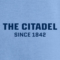 Load image into Gallery viewer, The Citadel, Raglan Jersey T Shirt- Carolina Blue / Navy

