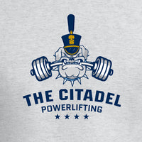 Load image into Gallery viewer, The Citadel, Powerlifting Club, Spike, Champion ® Heritage 6-Oz. Jersey T-Shirt - Ash
