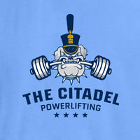 Load image into Gallery viewer, The Citadel, Powerlifting Club, Spike, Champion ® Heritage 6-Oz. Jersey T-Shirt - Carolina Blue
