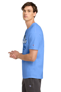 Load image into Gallery viewer, The Citadel, Powerlifting Club, Spike, Champion ® Heritage 6-Oz. Jersey T-Shirt - Carolina Blue
