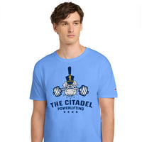 Load image into Gallery viewer, The Citadel, Powerlifting Club, Spike, Champion ® Heritage 6-Oz. Jersey T-Shirt - Carolina Blue
