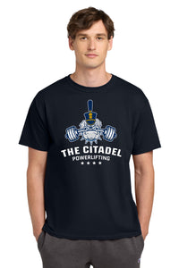 Load image into Gallery viewer, The Citadel, Powerlifting Club, Spike, Champion ® Heritage 6-Oz. Jersey T-Shirt - Navy
