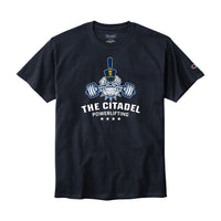 Load image into Gallery viewer, The Citadel, Powerlifting Club, Spike, Champion ® Heritage 6-Oz. Jersey T-Shirt - Navy
