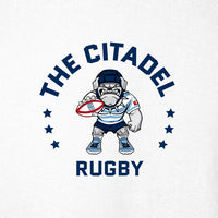 Load image into Gallery viewer, The Citadel, Club Sport - Rugby, Rugby Spike, Champion T-Shirt - White
