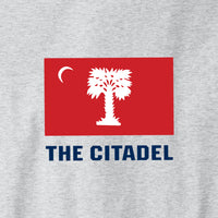 Load image into Gallery viewer, The Citadel, BRP Flag, Champion ® Heritage 6-Oz. Jersey T-Shirt - Ash
