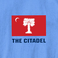 Load image into Gallery viewer, The Citadel, BRP Flag, Champion ® Heritage 6-Oz. Jersey T-Shirt - Carolina Blue 
