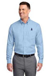 Load image into Gallery viewer, The Citadel, Barracks,  Big &amp; Tall, Brooks Brothers® Wrinkle-Free Stretch Nailhead Shirt - Newport Blue
