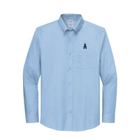 Load image into Gallery viewer, The Citadel, Barracks,  Big &amp; Tall, Brooks Brothers® Wrinkle-Free Stretch Nailhead Shirt - Newport Blue
