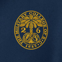 Load image into Gallery viewer, The Citadel, Big &amp; Tall, Customizable (Your Year) Embroidered Ring Bezel Design, Silk Touch™ Performance Polo - Navy
