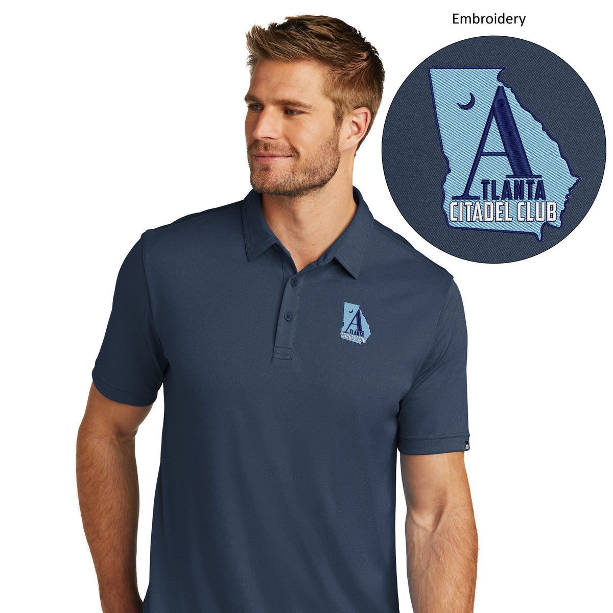 The Citadel, Atlanta Citadel Club, TravisMathew Performance Polo - Blue Night