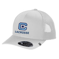 Load image into Gallery viewer, The Citadel C, Lacrosse, TravisMathew Cruz Trucker Cap - Navy
