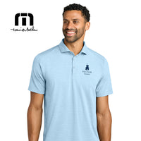 Load image into Gallery viewer, The Citadel, Raised Alumni Barracks Logo, TravisMathew Onward Polo - Light Blue
