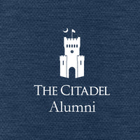 Load image into Gallery viewer, The Citadel, Raised Alumni Barracks Logo, TravisMathew Onward Polo - Navy Heather
