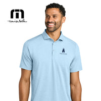 Load image into Gallery viewer, The Citadel, Raised Barracks Logo, TravisMathew Onward Polo - Light Blue
