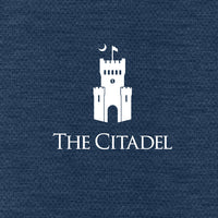 Load image into Gallery viewer, The Citadel, Raised Barracks Logo, TravisMathew Onward Polo - Navy Heather
