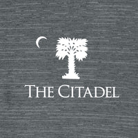Load image into Gallery viewer, The Citadel, Raised Big Red Logo, TravisMathew Crestview Polo- Grey Heather
