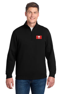 Load image into Gallery viewer, The Citadel, Big Red Flag, Big &amp; Tall, Sport-Tek® 1/4-Zip Sweatshirt - Black
