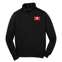 Load image into Gallery viewer, The Citadel, Big Red Flag, Big &amp; Tall, Sport-Tek® 1/4-Zip Sweatshirt - Black
