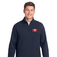Load image into Gallery viewer, The Citadel, Big Red Flag, Big &amp; Tall, Sport-Tek® 1/4-Zip Sweatshirt - Navy

