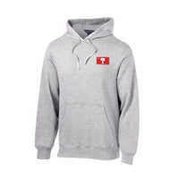 Load image into Gallery viewer, ST254_The Citadel, Big Red Flag, Pullover Hooded Sweatshirt - Athletic Heather
