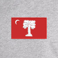 Load image into Gallery viewer, ST254_The Citadel, Big Red Flag, Pullover Hooded Sweatshirt - Athletic Heather
