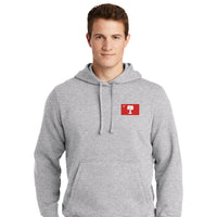 Load image into Gallery viewer, ST254_The Citadel, Big Red Flag, Pullover Hooded Sweatshirt - Athletic Heather
