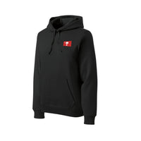 Load image into Gallery viewer, ST254_The Citadel, Big Red Flag, Pullover Hooded Sweatshirt - Black
